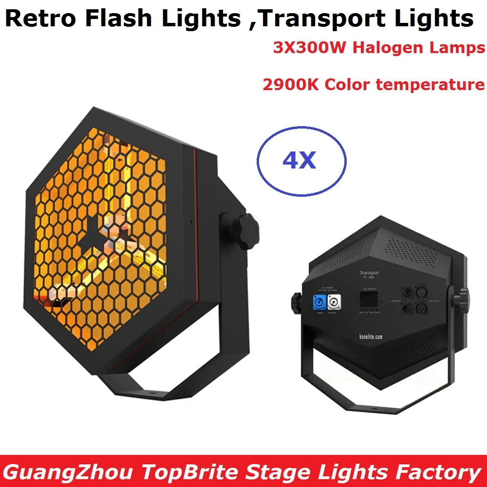 

4XLot Dj Flat Slim Par High Power 3X300W Halogen Lamps Retro Flash Lights DMX Lights Stage Uplighting Fast Shipping For Discos
