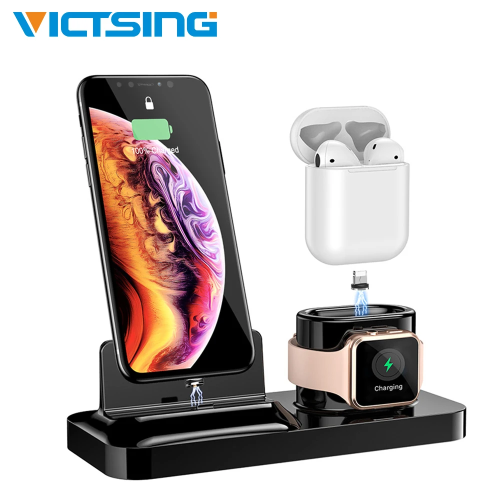 

3-in-1 Magnetic Charging Stand Phone Charger Base Wireless Charger Stand for iPhone for Smartwatch
