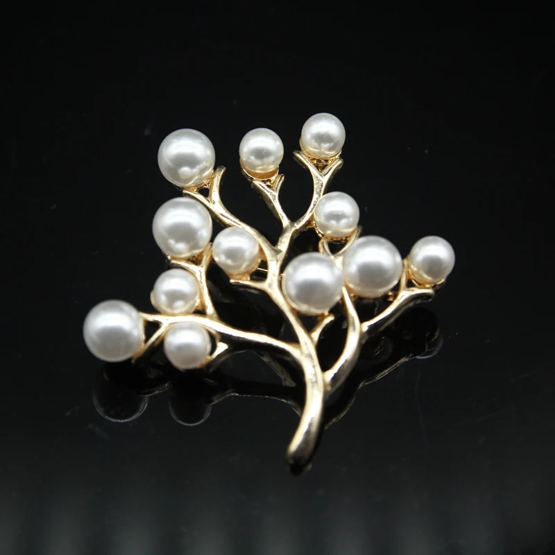 

RHao New Arrival Pearls Tree of Life Brooches for Women Girls Dress Coat jewelry buckles Life Tree Brooch pins clothes accessory