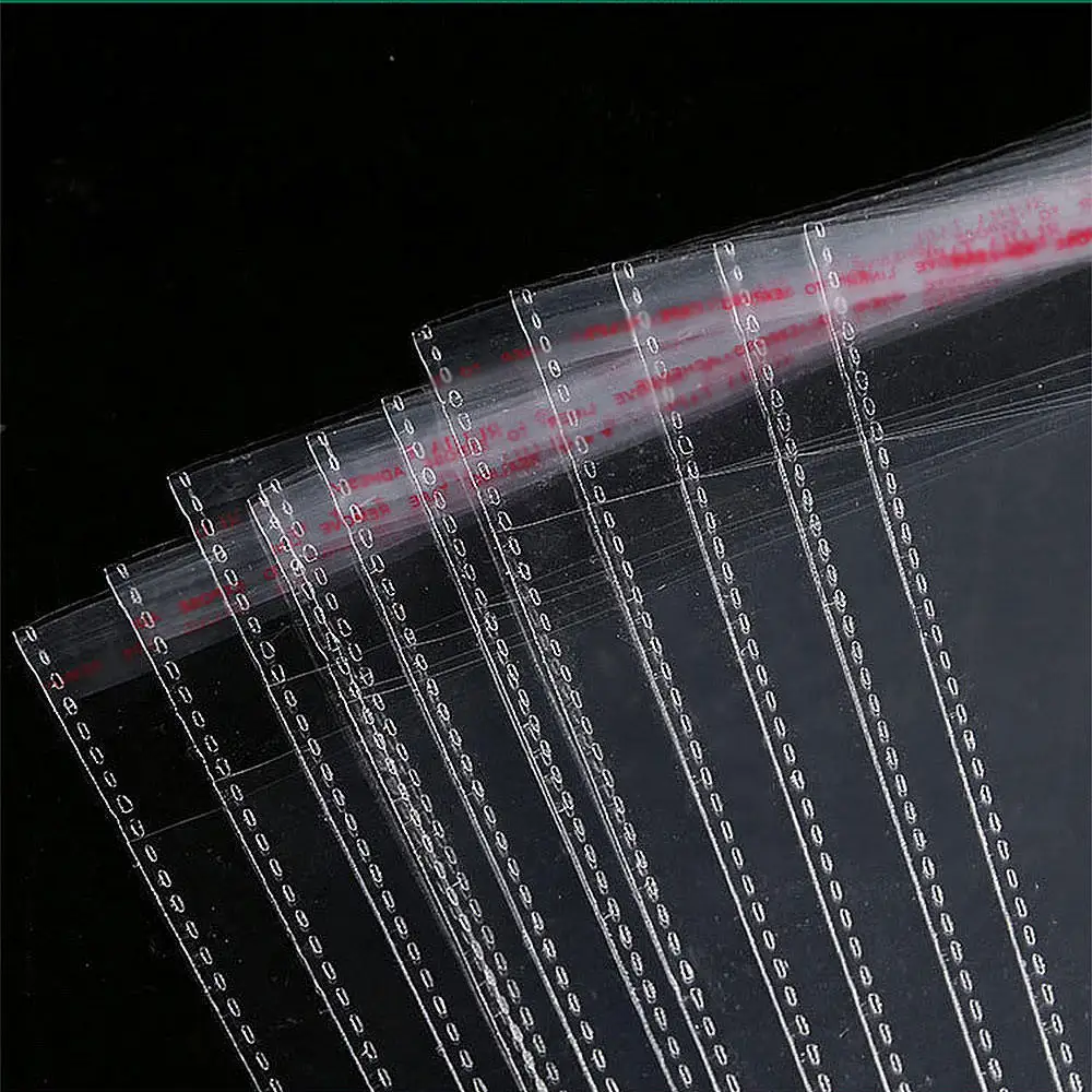 100 шт полипропиленовые целлофановые пакеты большого размера для одежды прозрачные пакеты Opp самоклеющиеся пластиковые пакеты для одежды