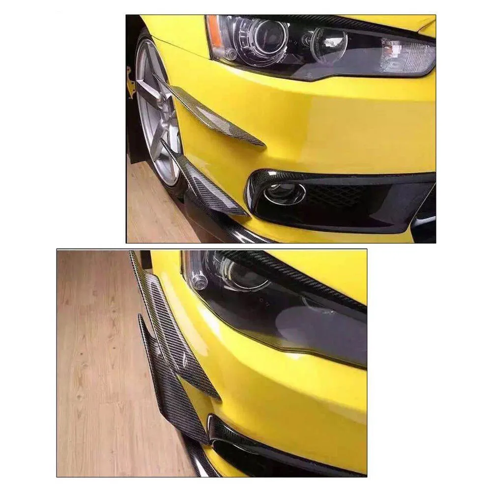 ¡Promoción! 4 piezas de carrete de fibra de carbono negro para coche