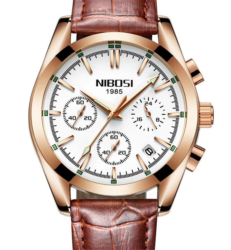

NIBOSI Relogio men's top brand luxury military sports watch men's multi-function waterproof and shockproof quartz clock