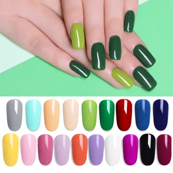 

LILYCUTE Green UV Gel Nail Polish Vernis Semi Permanant Nail Art Decoration Nail Gel Varnish Nails Design 5ml