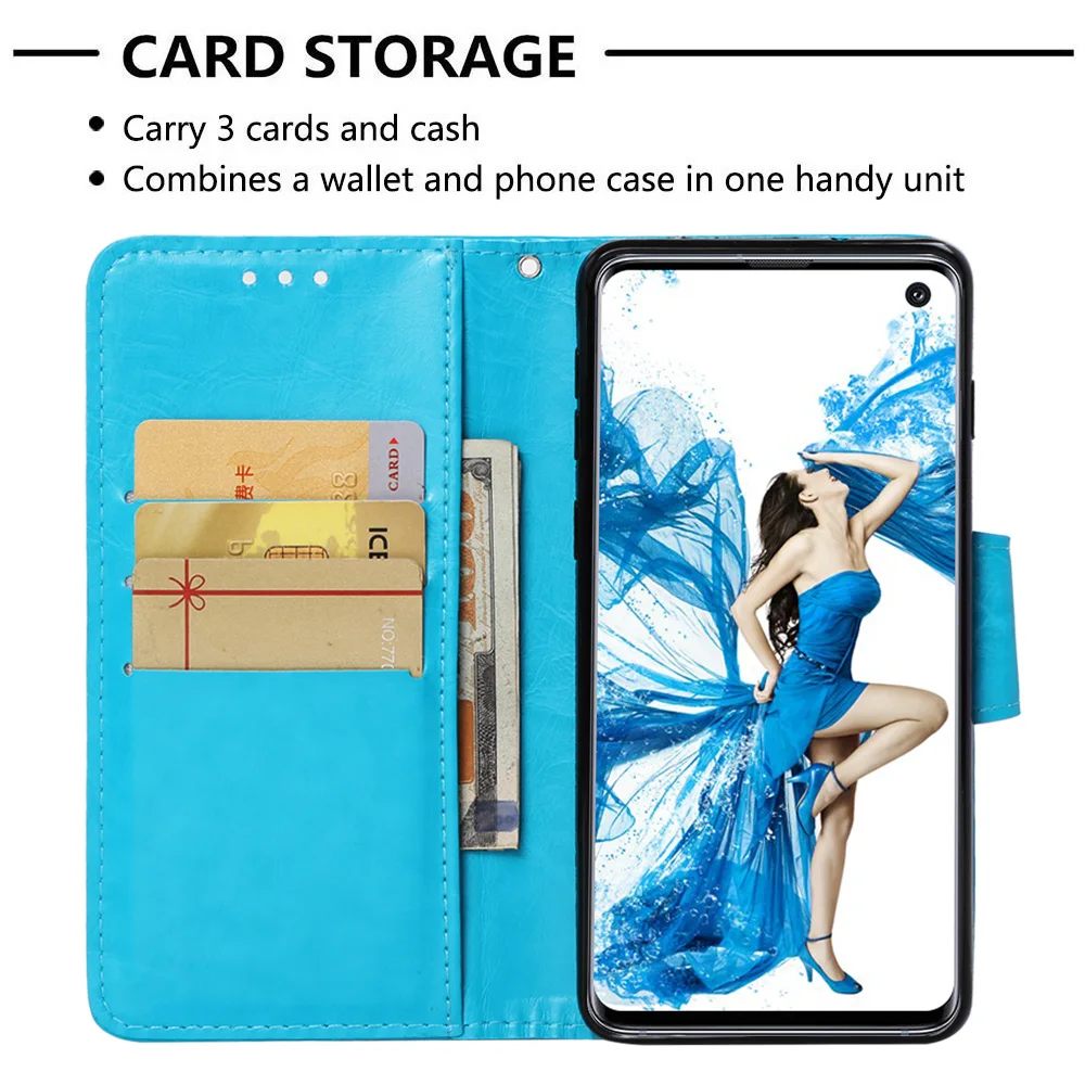 Винтажный кожаный чехол книжка для Samsung Galaxy S10 S10e S9 S8 plus S6 edge S5 S4 S3 G920 A70 A310 A5 A3 2015 2017 A7