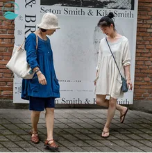 Dress 100% handmade natural dyeing + 100% cotton limited edition
