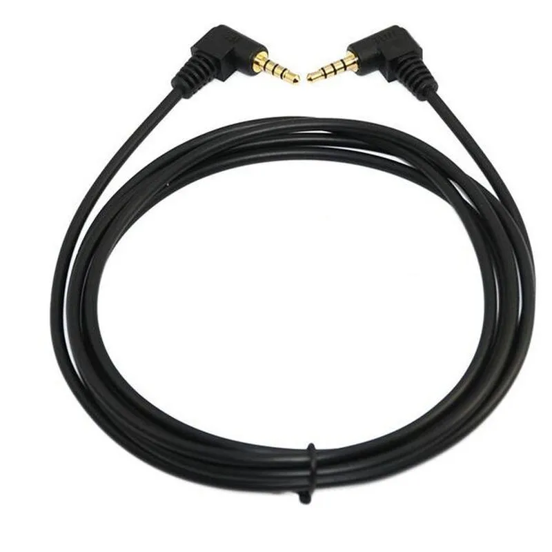 100cm High Quality 3.5mm angle stereo TRRS Mini AV plug 4 pole