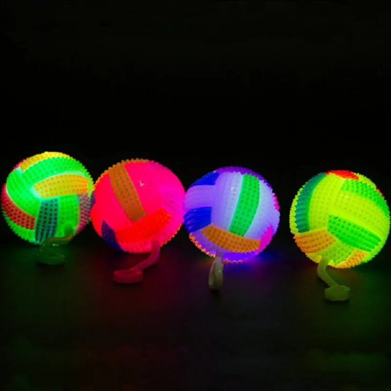 LED Volleyball Flashing Bounce Ball With String Light Massage Balls