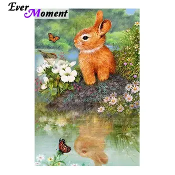 

Ever Moment Diamond Painting Picture Mosaic Full Square Drills Rhinestone 5D DIY Diamond Embroidery Rabbit Decor S2F1948