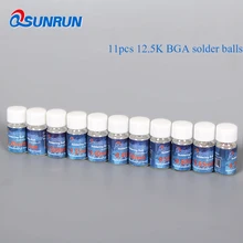 11 Pçs/lote (0.2/0.25/0.3/0.35/0.4/0.45/0.5/0.55/0.6/0.65/0.76) 12.5K Com Chumbo de Esferas de Solda Kit, Frete Grátis