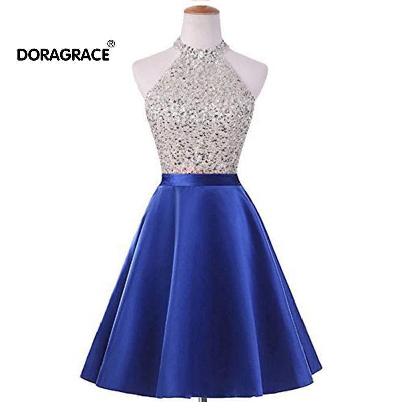 

Doragrace vestidos de festa Beaded Short Party Dress Birthday Dress Homecoming Dresses
