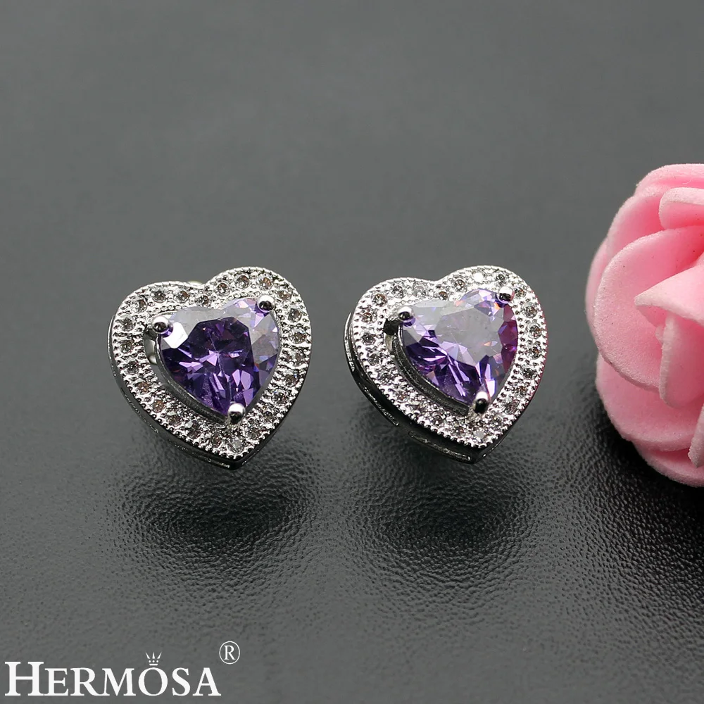 Фото Серьги женские из натурального изумруда, аметиста, кунцита №5