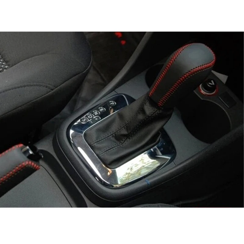 1 комплект, высокое качество для Mazda CX-5 CX5, накладные ручки ручного тормоза из натуральной кожи и крышка переключения передач, автомобильные аксессуары