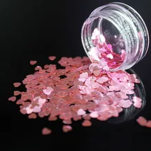 1 коробка светло-розовый акриловый порошок кристаллический полимер дизайн ногтей строитель Ложные бусины для ногтей арт строитель ногтей полимерная форма сердца