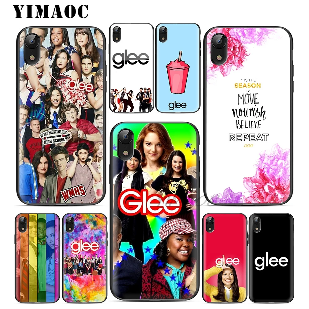 YIMAOC Glee Tv Show Soft TPU Black Silicone Case for iPhone X or 10 8 7 6 6S Plus 5 5S SE Xr Xs Max |