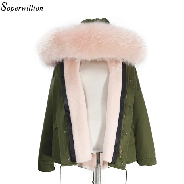 Cheap Thicken Warm 2016 New Winter Jacket Women's Parkas Coats Large Raccoon Real Fur Winter Jacket Collar Hooded Fashion Quality TOP