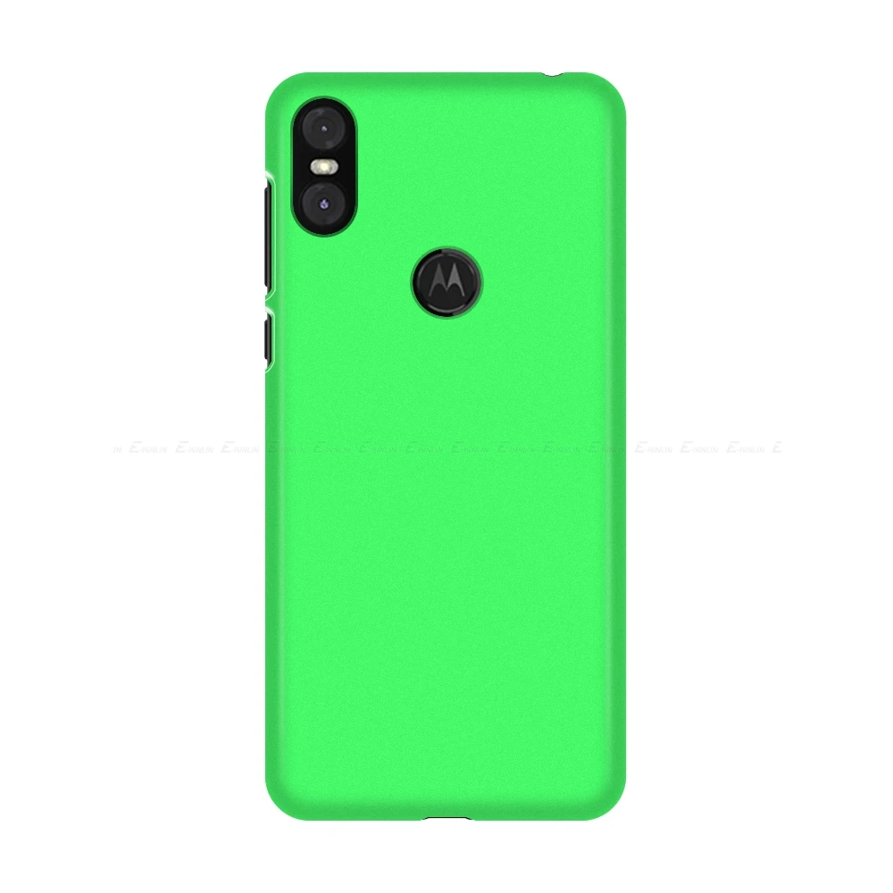 Ультратонкий матовый жесткий пластиковый чехол для телефона Motorola Moto One vision power P50 P30 Play note матовая задняя крышка - Цвет: Зеленый