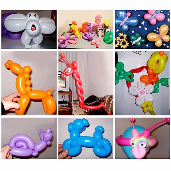 100 шт./лот, разноцветные шары, свадебные украшения, день рождения, волшебные шары для детей, разные латексные длинные воздушные шары