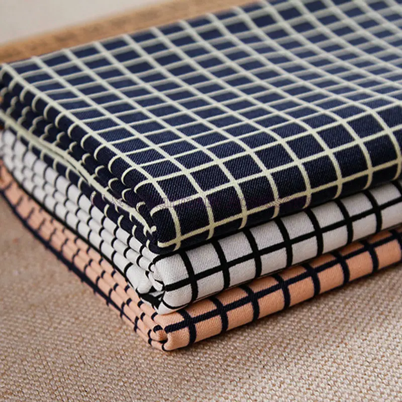 Stretch grid printed fabric nylon + spandex + rayon fabric coat