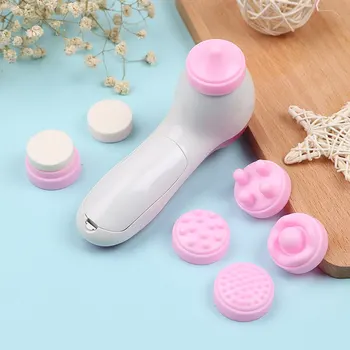 

6 In 1 Electric Facial Cleanser Wash Face Cleaning Machine Pore Cleaner Body Cleansing Massage Mini Skin Beauty Massager Brush