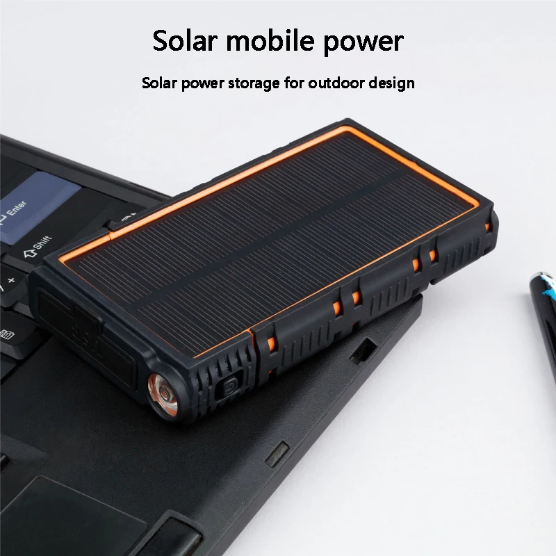 Power bank 20000mAh многофункциональная Солнечная водонепроницаемая и противоскользящая портативная внешняя батарея для redmi для iphone X/7/8