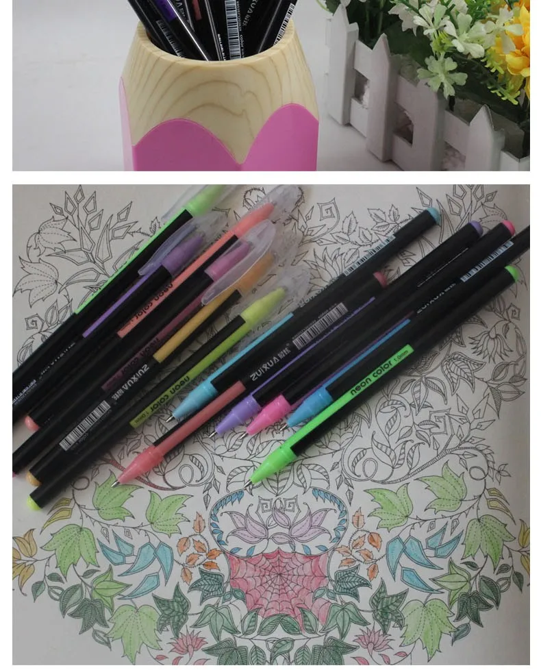 12, 24, 48 цветов, набор гелевых ручек для заправки, металлические пастельные неоновые блестки, эскиз, цветная ручка для рисования, школьные канцелярские принадлежности, маркер для детей, подарки