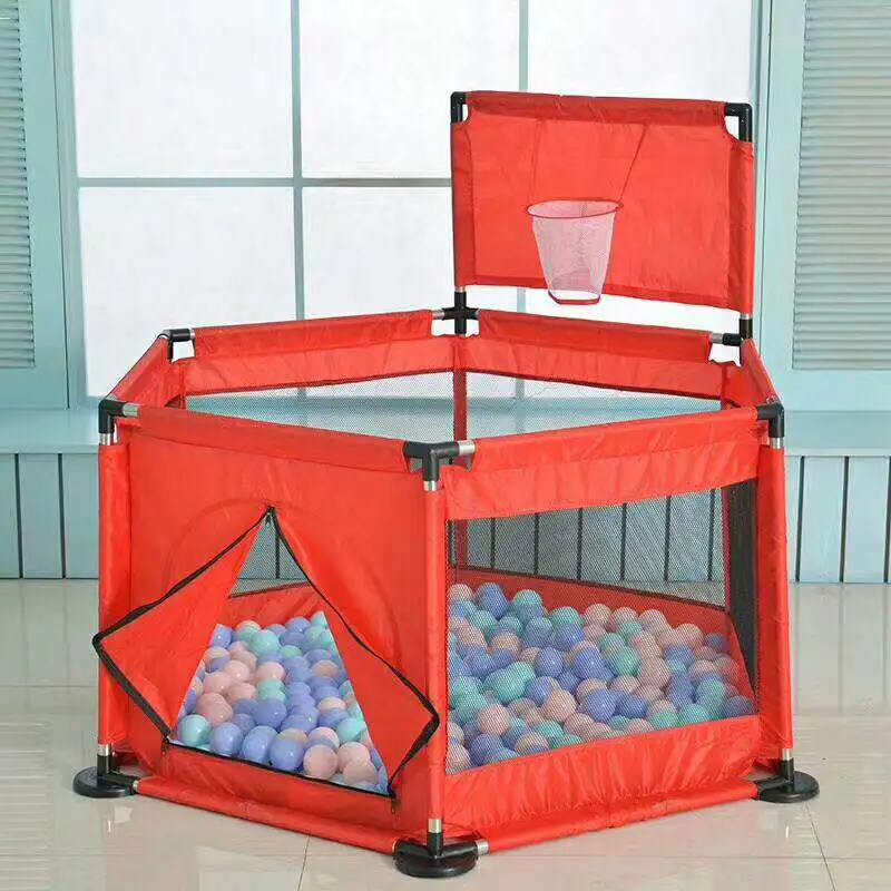 

Baby Playpen Portable Plastic Fencing For Children Folding Fence BarriersBall Pool For Child Travel Basketball hoop