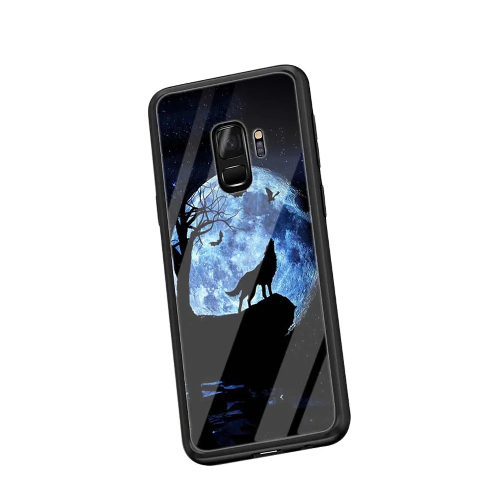 Мягкий чехол из закаленного стекла с изображением Белого Волка WEBBEDEPP для samsung Galaxy S8 S9 S10 Plus Note 8 9 A30 A50 A70 - Цвет: TG11