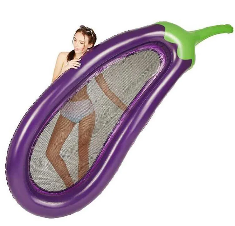 Sunnylife Adult swimming ring pool vison water park toys air Fruit and vegetable eggplant floating accessories tube rafting toys (1)