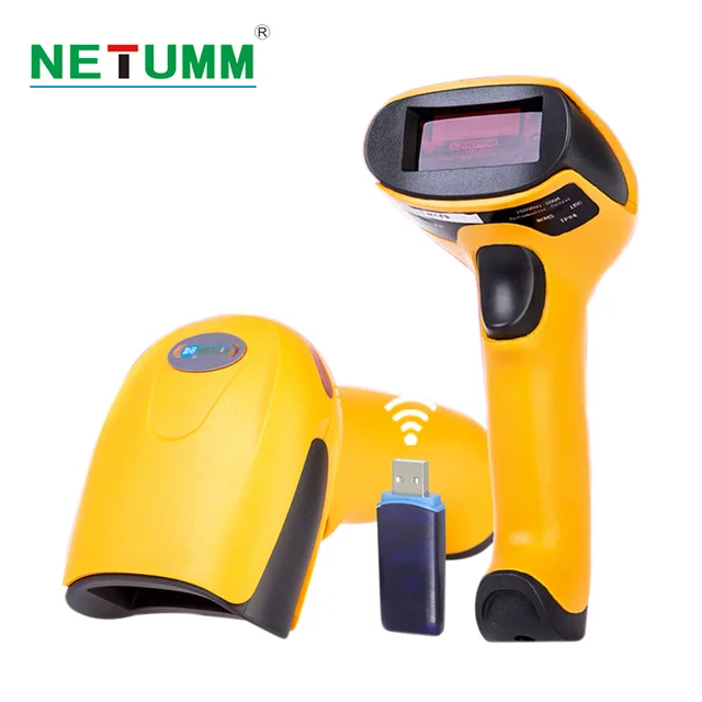 Wireless Barcode Scanners 433Mhz long range Cordless Handheld laser Barcode scanner High Scaned Speed POS and Inventory NT-2028