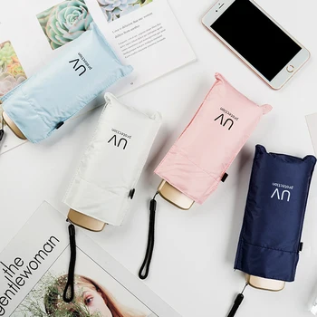 

Mini Pocket Umbrella UV Portable Folding Women Windproof Umbrellas Strong Sun Guarda Chuva Clear Kids Umbrella For Girl 40YY0091