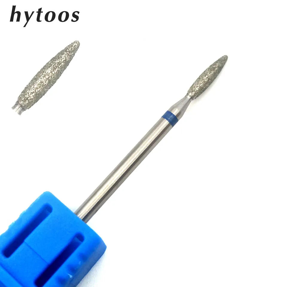HYTOOS 3*7 мм алмазное сверло для ногтей 3/3" маникюрные фрезы роторные сверла аксессуары фрезы для ногтей Tool-GD0307D - Цвет: H0210D