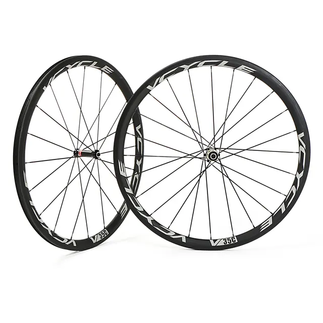 Cheap VCYCLE V35C Carbon Wheelset U-Shape 35mm Tubeless 25mm Width Straight Pull 700C Road Bike Wheels