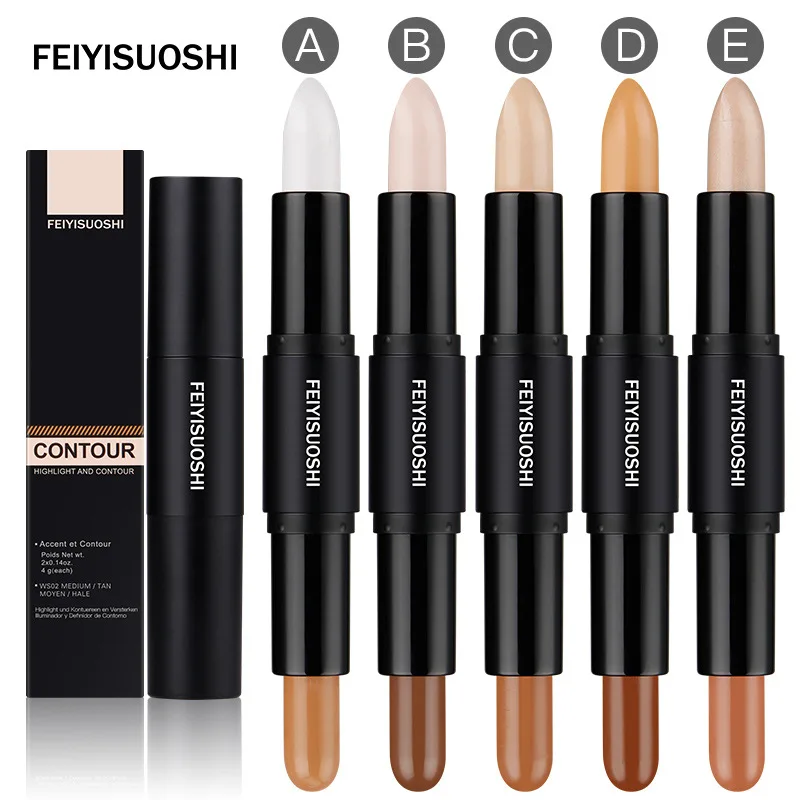 Brand Double end Highlighter And Shimmer Stick Concealer Bronzer 2 in 1