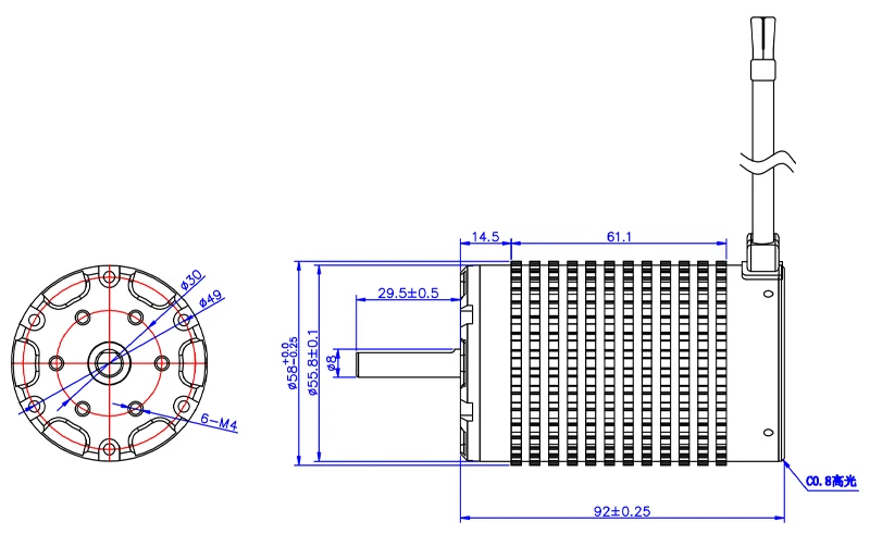 Fatjay Леопард хобби LBP5892 V2 бесщеточный inrunner 5892 1340KV 1200KV 980KV 780KV Бессенсорное 4-х полюсной двигатель для пульт ДУ для дистанционно управляемой машины лодки