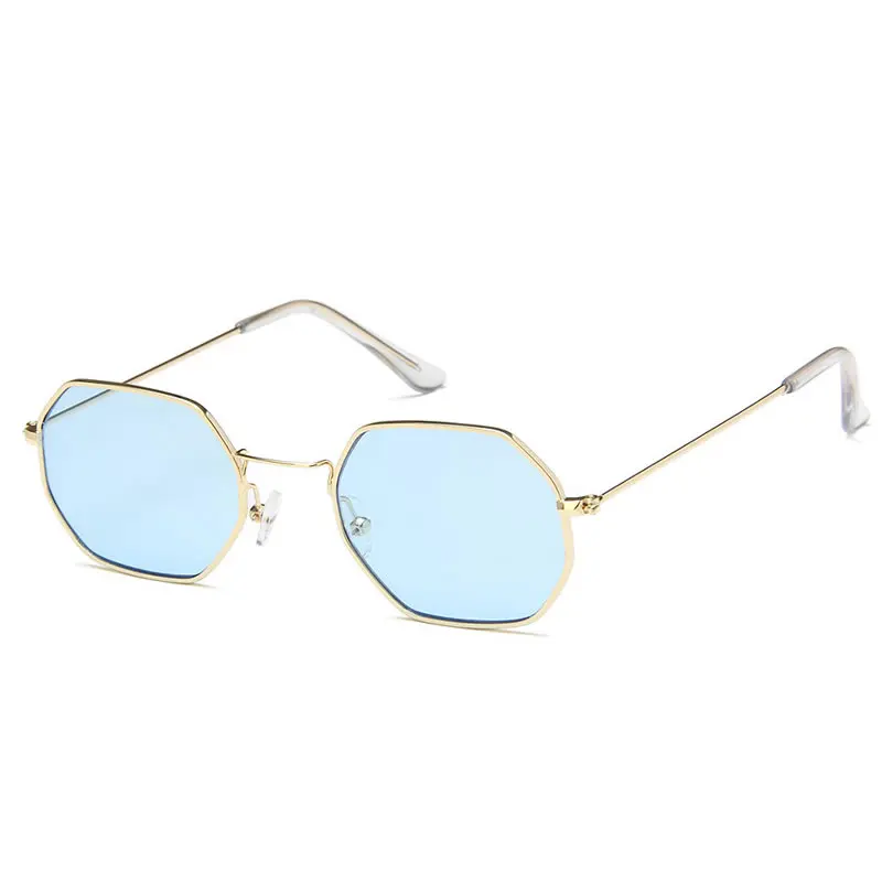 HAPTRON уникальные маленькие квадратные женские солнцезащитные очки, Звездные очки, женские и мужские винтажные цветные солнцезащитные очки, прозрачные желтые очки, яркие цвета - Цвет линз: C5 blue