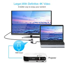 5 в 1 USB C концентратор Hdmi Gigabit Ethernet адаптер для Macbook Pro, Тип C к Rj45 Lan адаптер с USB-C зарядное устройство