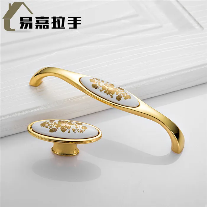5pcs Antique Furniture Knobs and Handles Marble Ceramic Handle for Kitchen Cupboards Cabinet Door knobs Drawer Pulls (13)