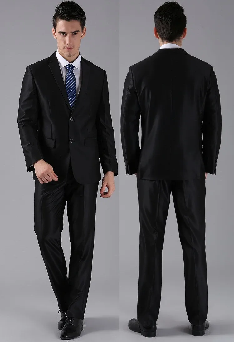 2 button shiny black
