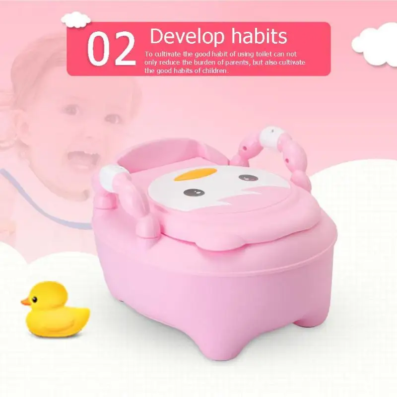 Cartoon Cute Baby Potty Toilet Bowl Training Pan Toilet Seat Kids Bedpan Diapering Toilet Training