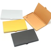 Персонализированный Металл визитница под заказ логотип выгравированный визитница чехол Карманный Кошелек ID футляр для хранения карт памяти