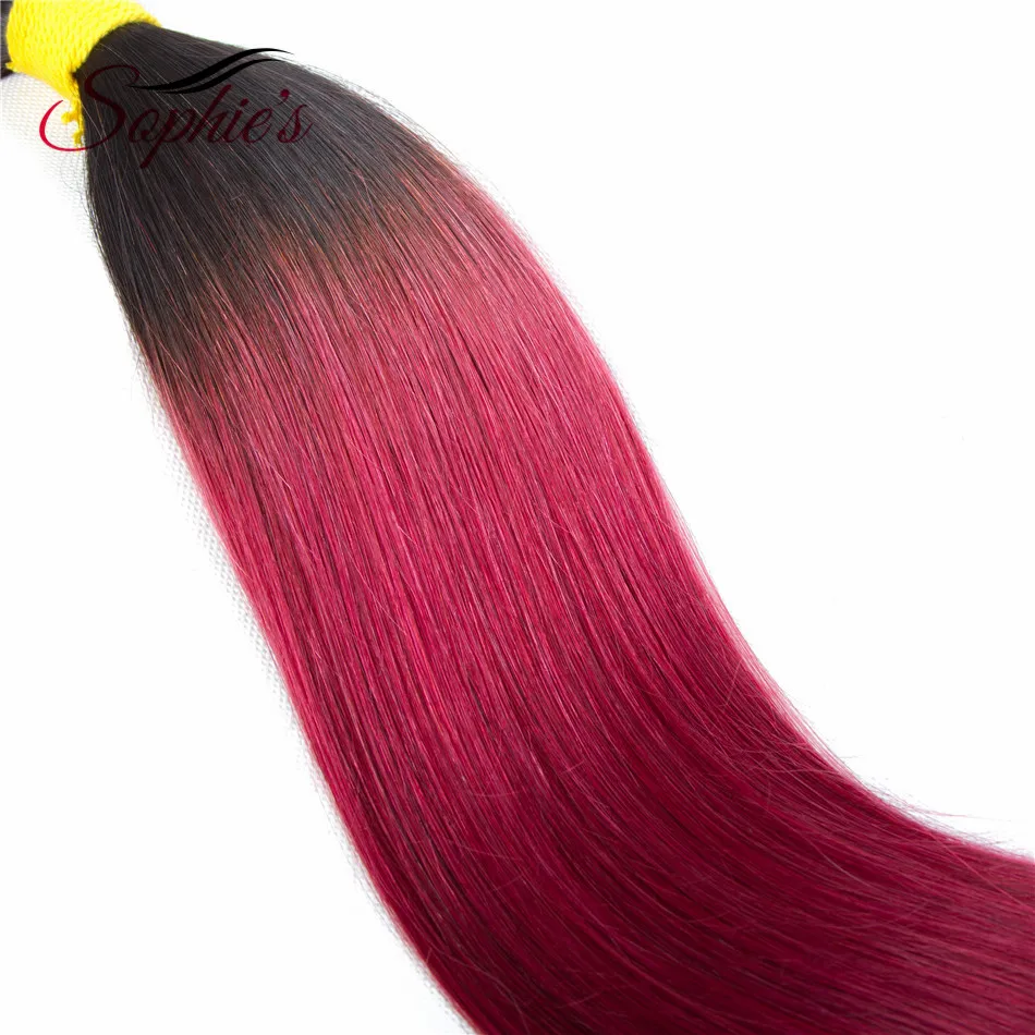 Sophie's Pre-colored Ombre 3 Bundles T1B/BUG Color Human Hair Bundles Brazilian Straight Hair Weaves Non-Remy Hair Extensions Sophie's Pre-colored Ombre 3 Bundles T1B/BUG Color Human Hair Bundles Brazilian Straight Hair Weaves Non-Remy Hair Extensions