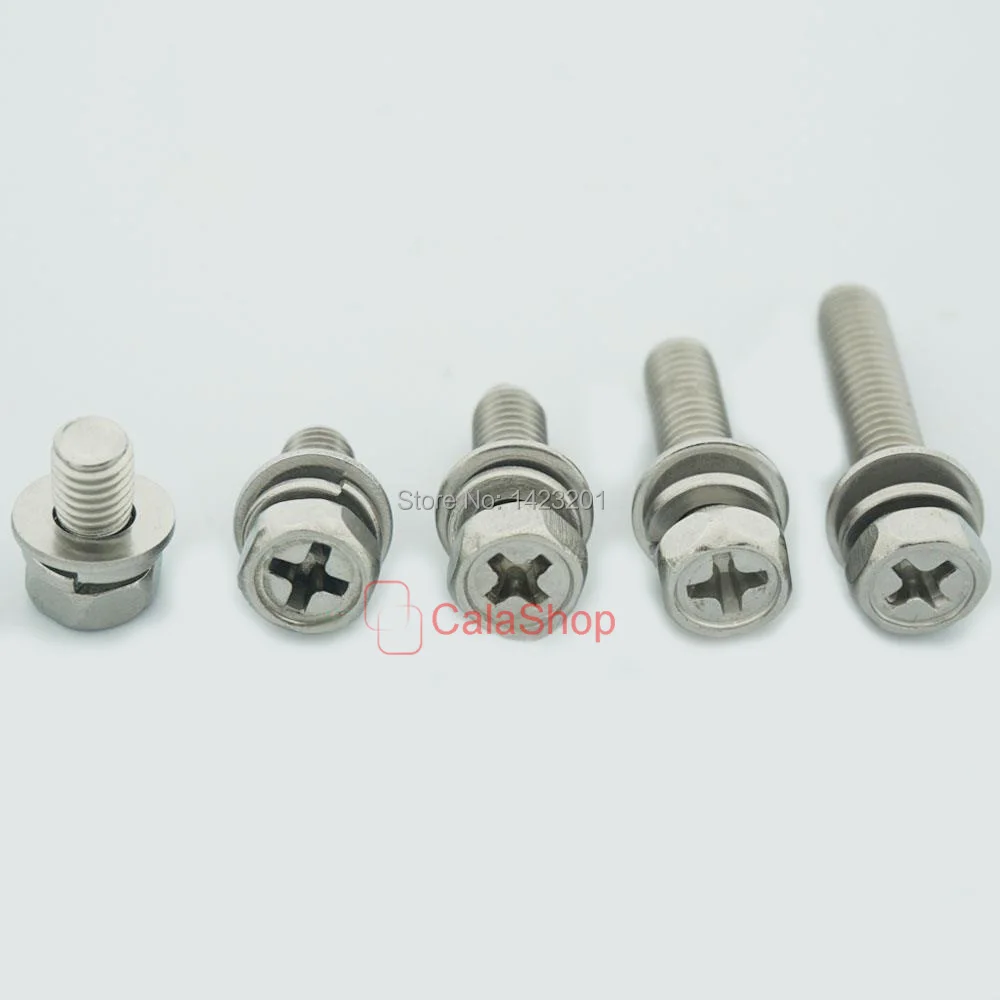50 Pcs / Lot Metric Thread M5 Stainless Steel Phillips Cross hex socket