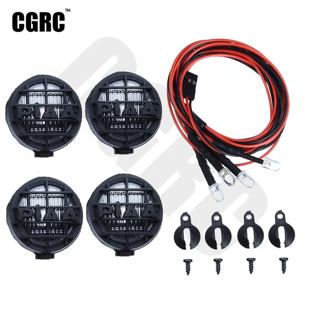 

4pcs Led Spotlight Roof Light Lampshade For 1/10 RC Crawler Car TRX4 Defender RC4WD D90 D110 Axial Scx10 90046 CC01 TF2