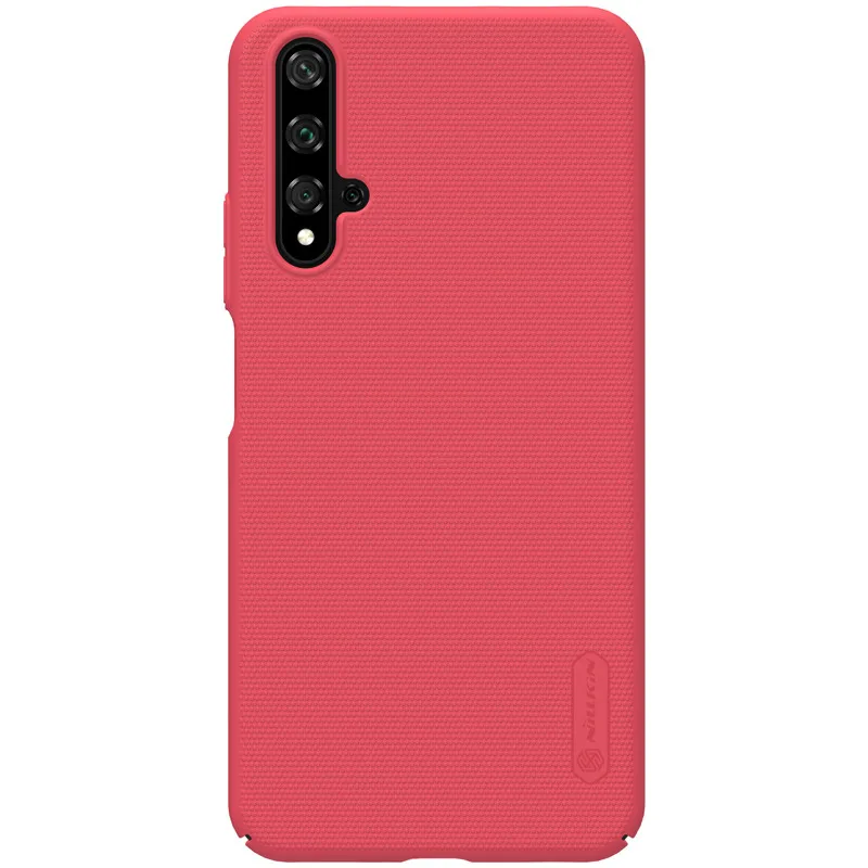 10 шт./лот NILLKIN Супер Матовый щит Матовый ПК Жесткий Чехол для huawei honor 20 чехол - Цвет: Красный
