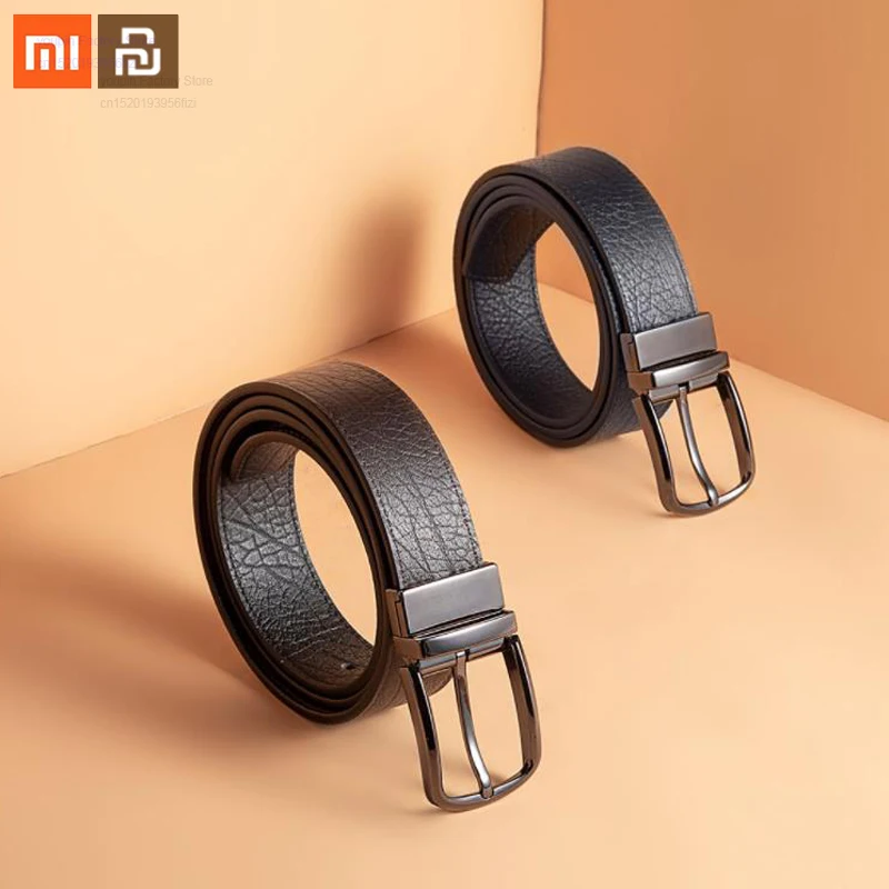 

Original xiaomi mijia double-sided rotatable pin buckle belt two-color belt dual-use simple first layer leather belt smart home