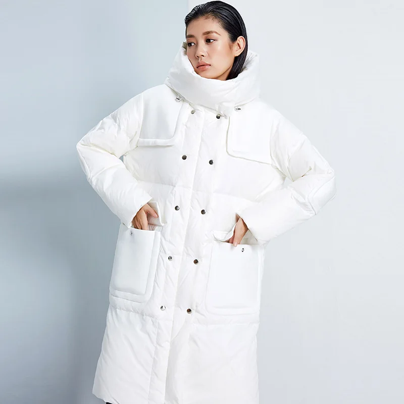 Originale Patchwork Épais blanc Blanc aigyptos Frais Survêtement 2016 Longs Canard bc Conception Chaud Duvet De Noir Hiver Femmes Manteaux 90 Vestes Lâche wI8zq4I