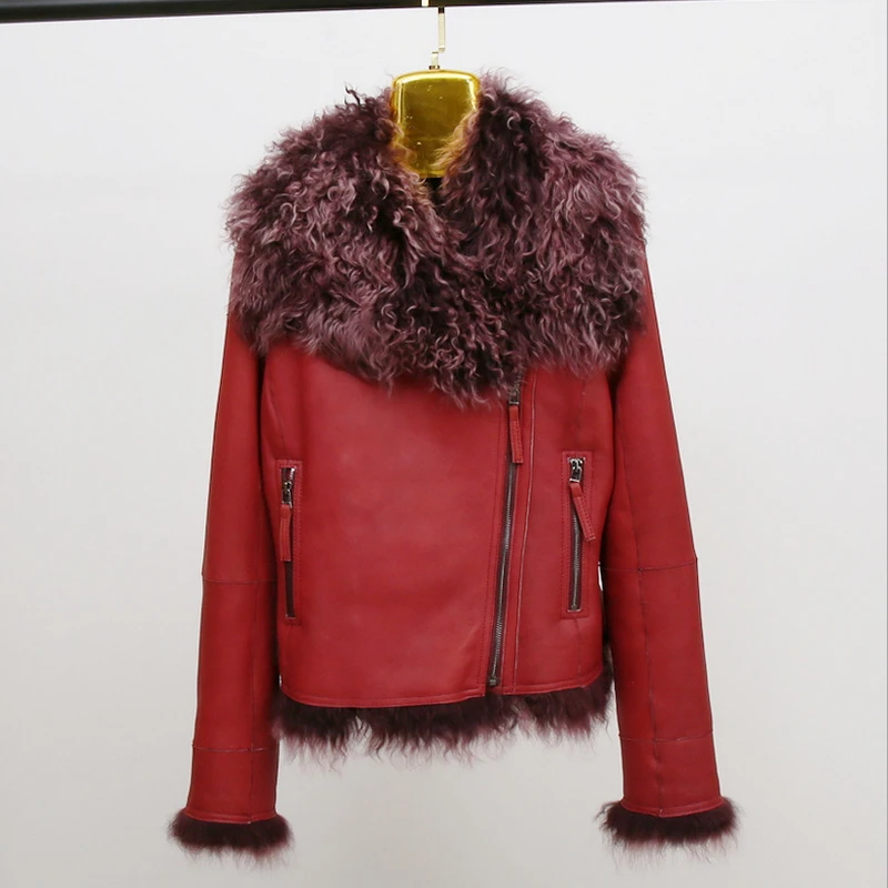 Зимнее новое пальто Из Мериносовой овцы, женское короткое приталенное пальто