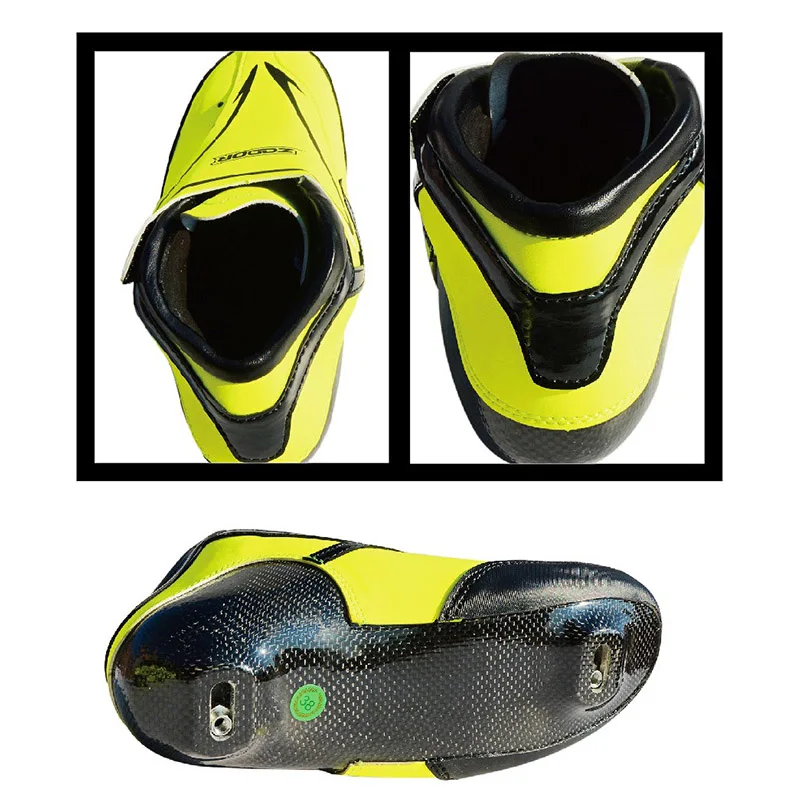 JEERKOOL المهنية مضمنة سرعة التزلج على الجليد أحذية 6 طبقات من الكربون الجليد الجليد التمهيد للبالغين الاطفال 165/195 ملليمتر المسام المسافة SX4