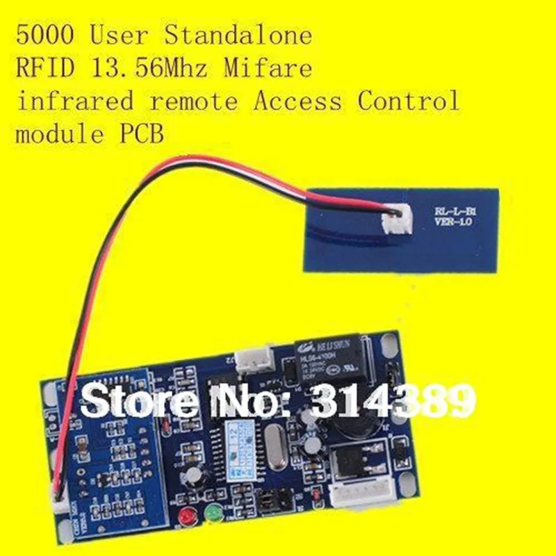 5000 User Standalone single door RFID 13.56Mhz MF1 IC card infrared remote Access Control module w/ Antenna - Famidy.com