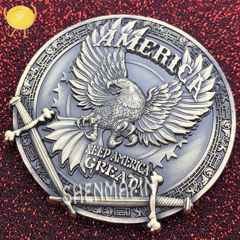 2020 США 45 й президент Германии монета свободного летающего орла вызов бронзовые